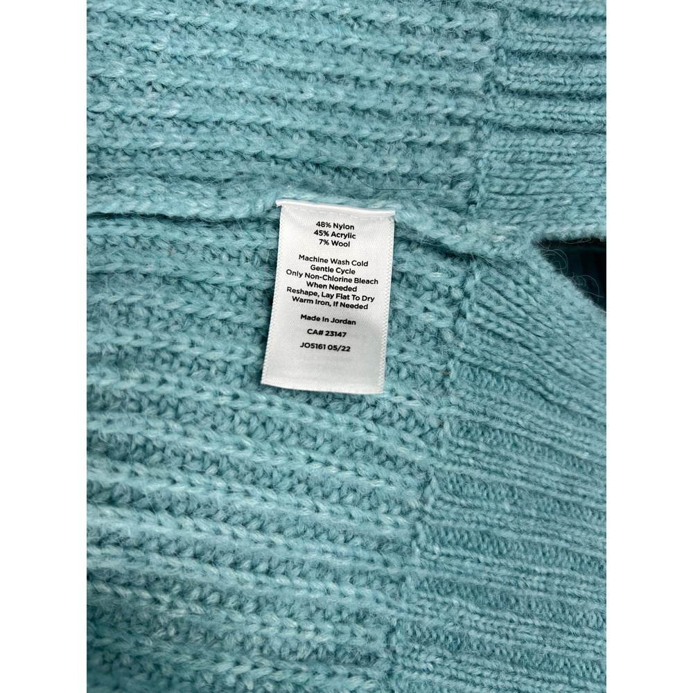Talbot’s Plus  Shawl Neck Sweater Seafoam Green Size X - Picture 4 of 6